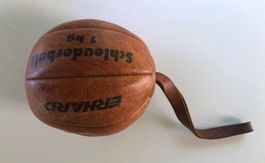 Vintage ERHARD Schleuderball 1 kg Leder　Deko Retro